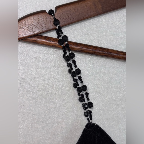 VINTAGE‎ ICE Velvet Camisole Y2K Black Top 90s Spaghetti Holiday Party Christmas - Picture 5 of 16